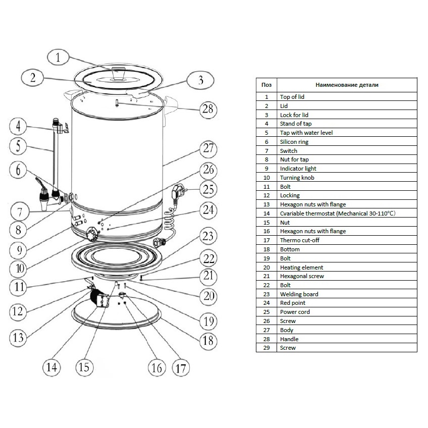 Термостат аварийный для электрокипятильника Hurakan HKN-HVB